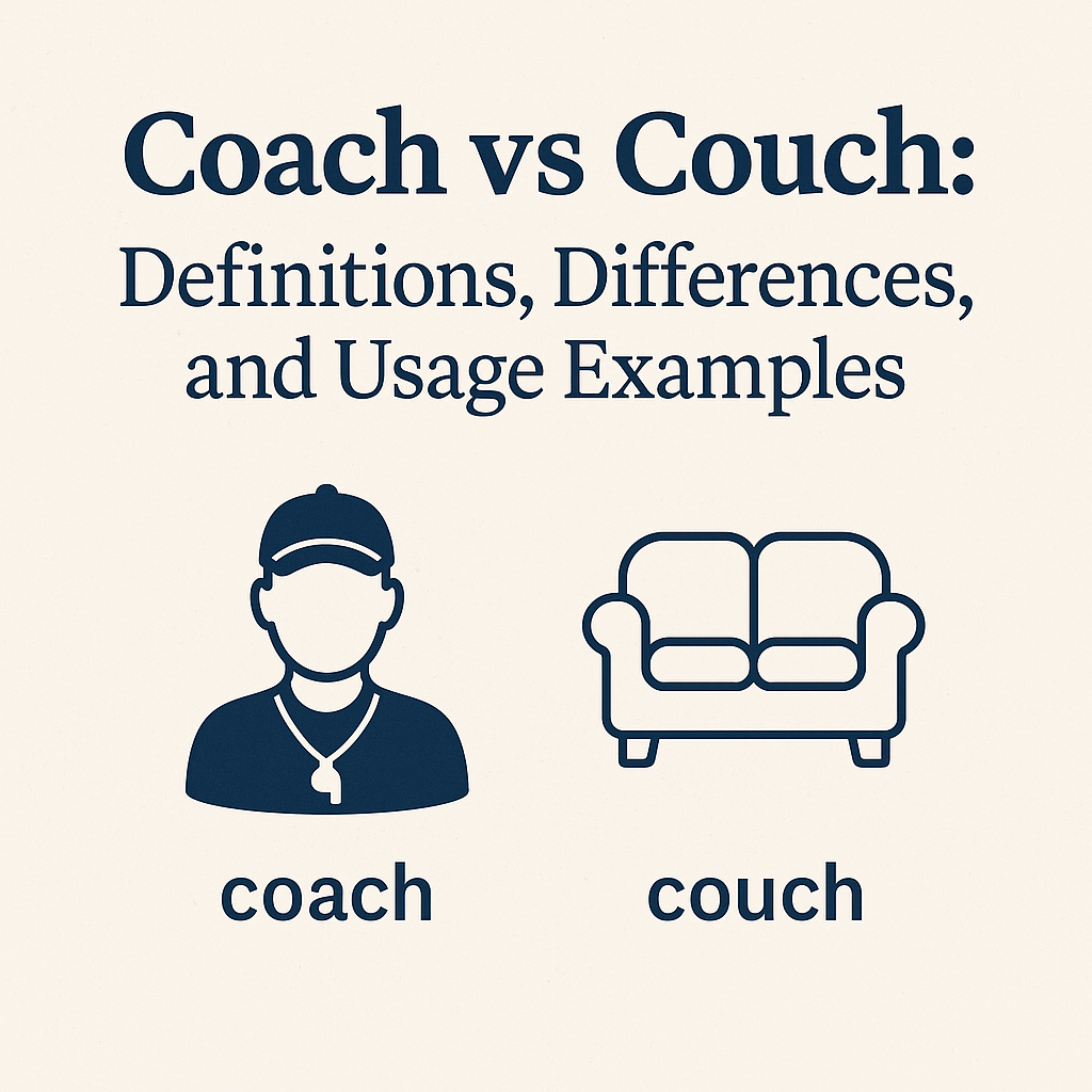 Coach vs Couch: Definitions, Differences and Usage Examples