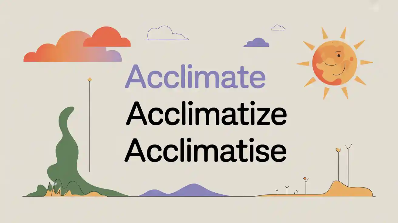 Acclimate vs Acclimatize vs Acclimatise: Pick the Right Verb for Precision
