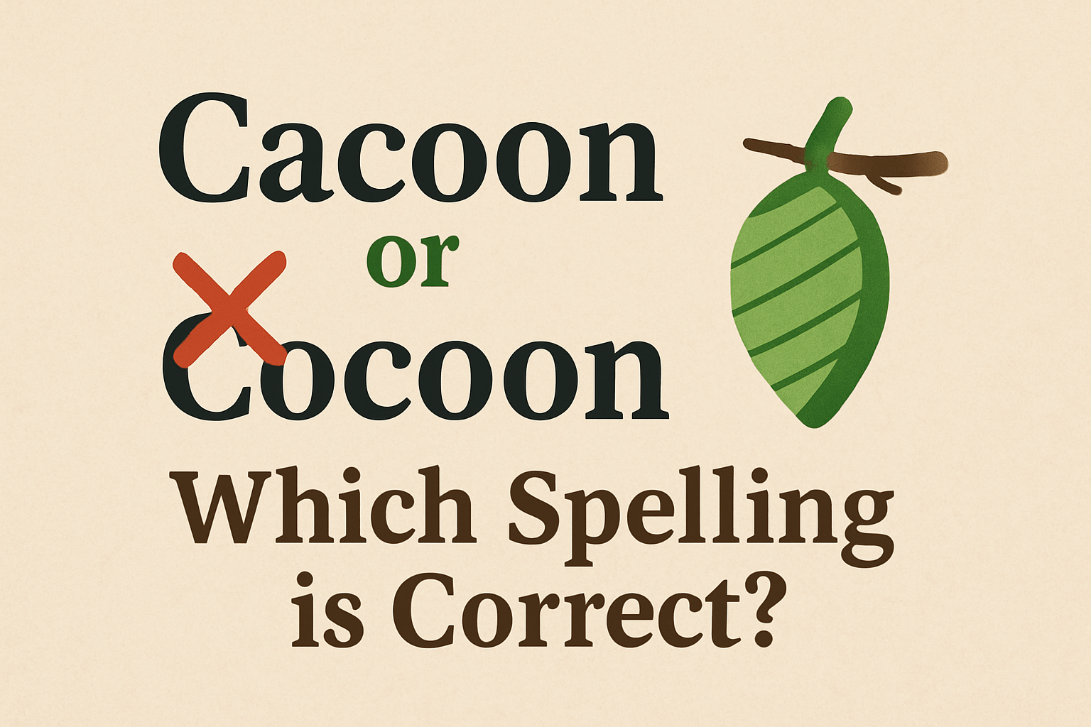 Cacoon or Cocoon: Which Spelling is Correct?
