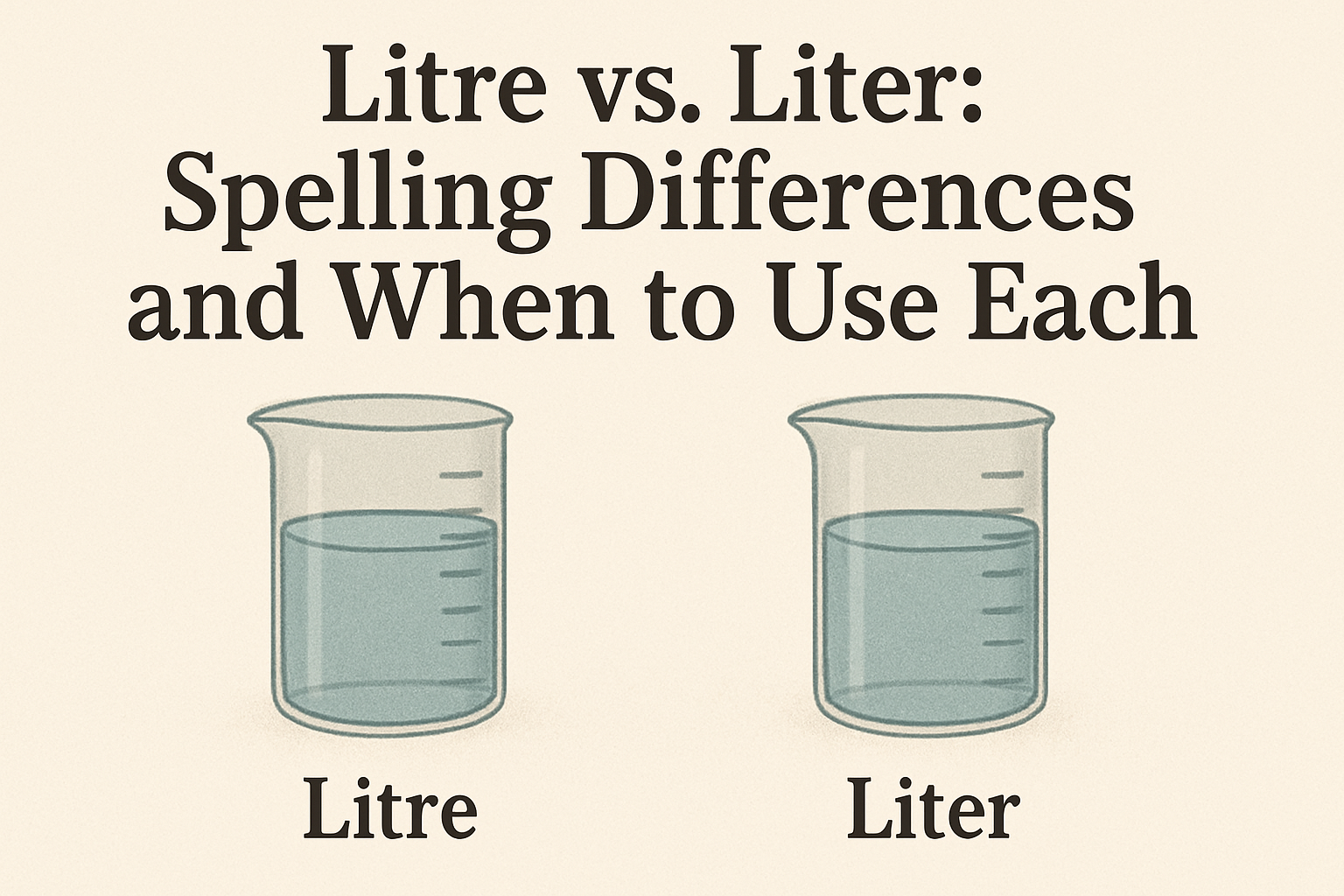 Litre vs. Liter: Spelling Differences and When to Use Each