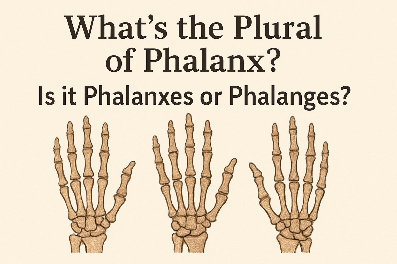 Phalanxes or Phalanges