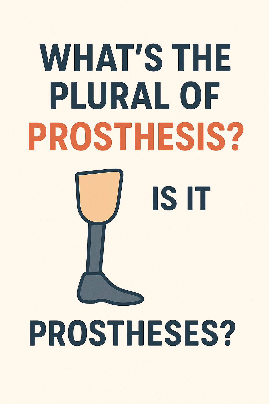 Prosthesis? Is It Prostheses?