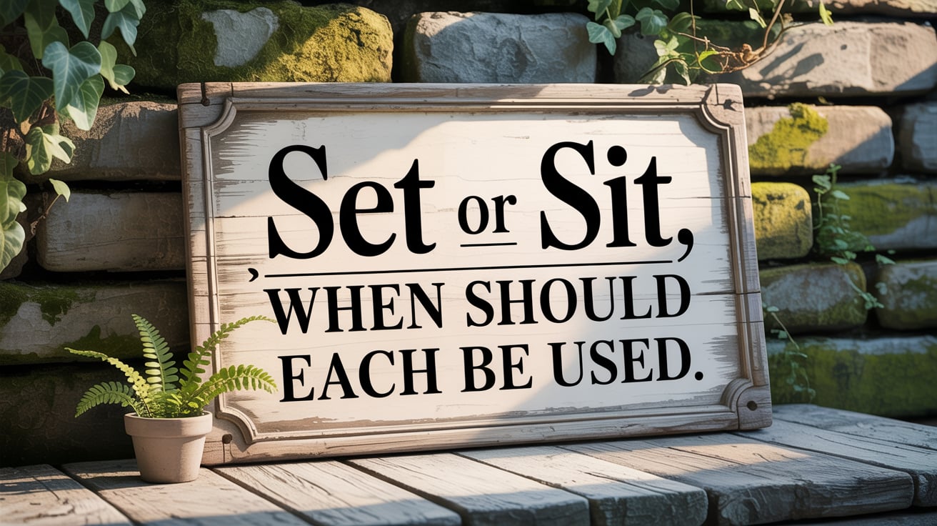 Set or Sit: When Should Each Be Used?