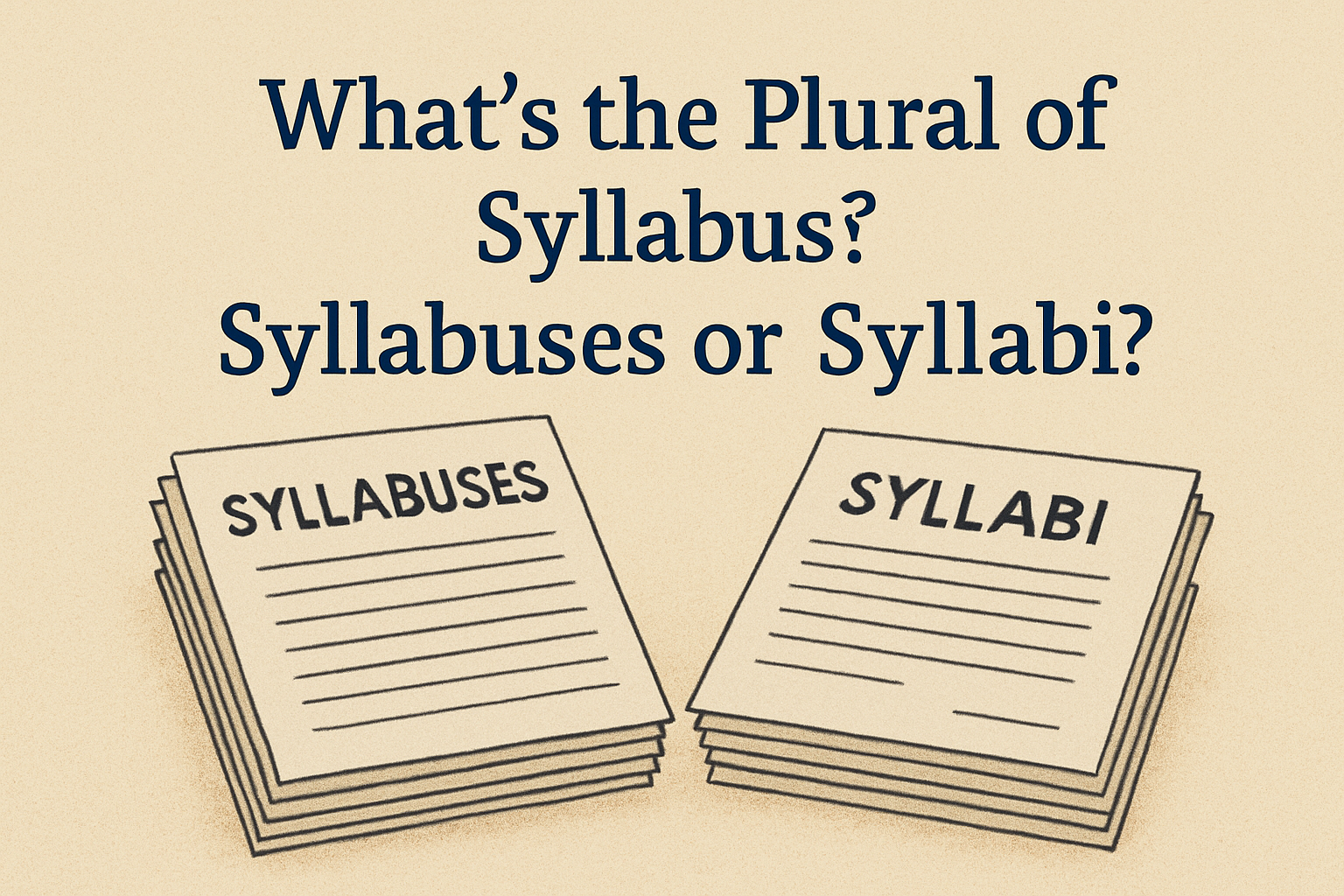 Syllabuses or Syllabi