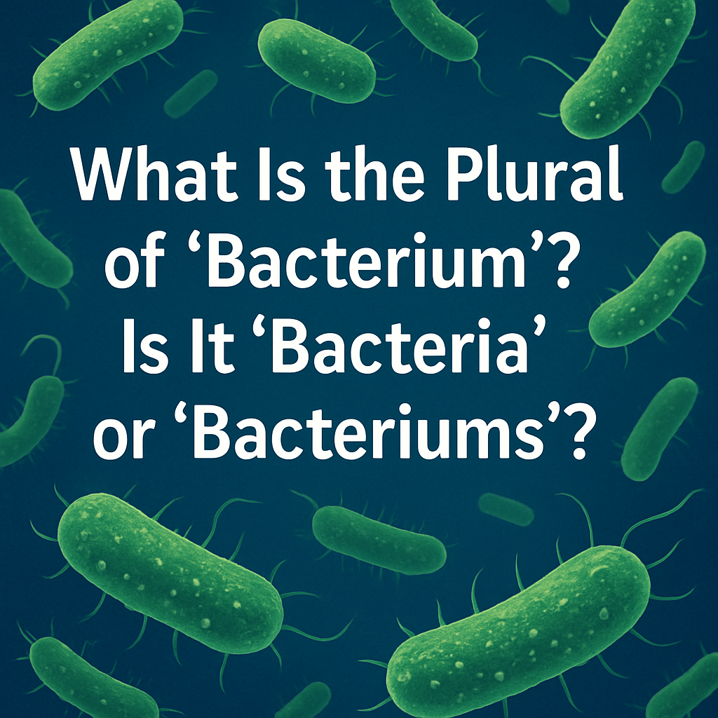 What Is the Plural of 'Bacterium'? Is It 'Bacteria' or 'Bacteriums'?