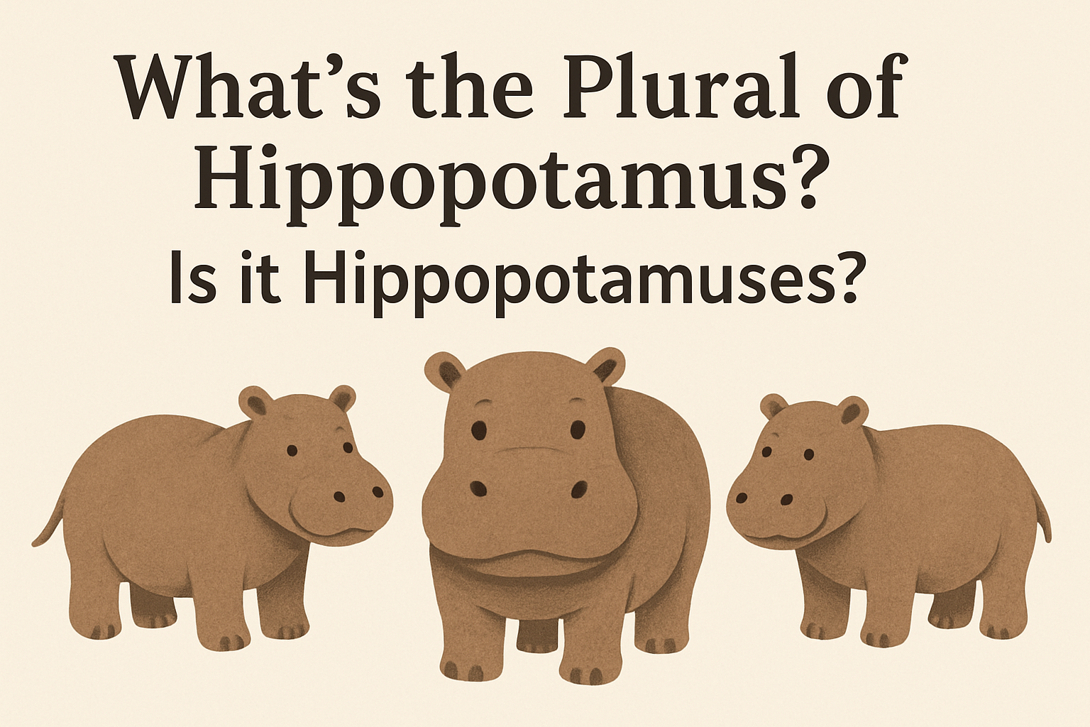 Hippopotamuses or Hippopotami? ﻿