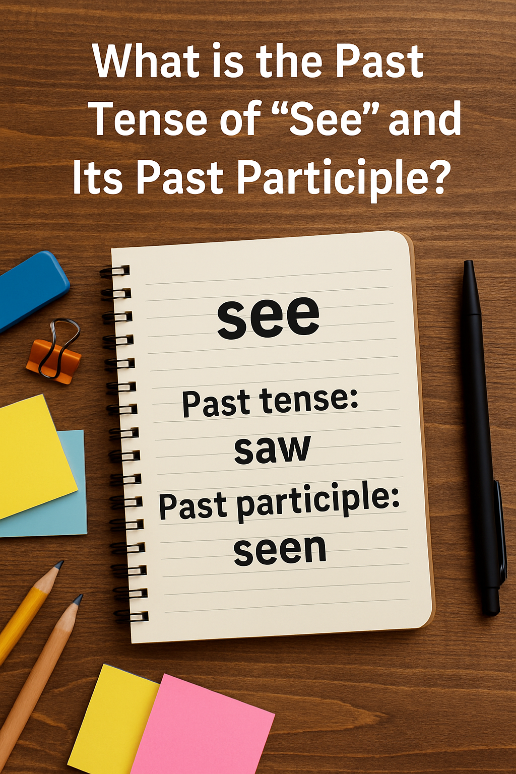 What is the Past Tense of “See” and Its Past Participle?